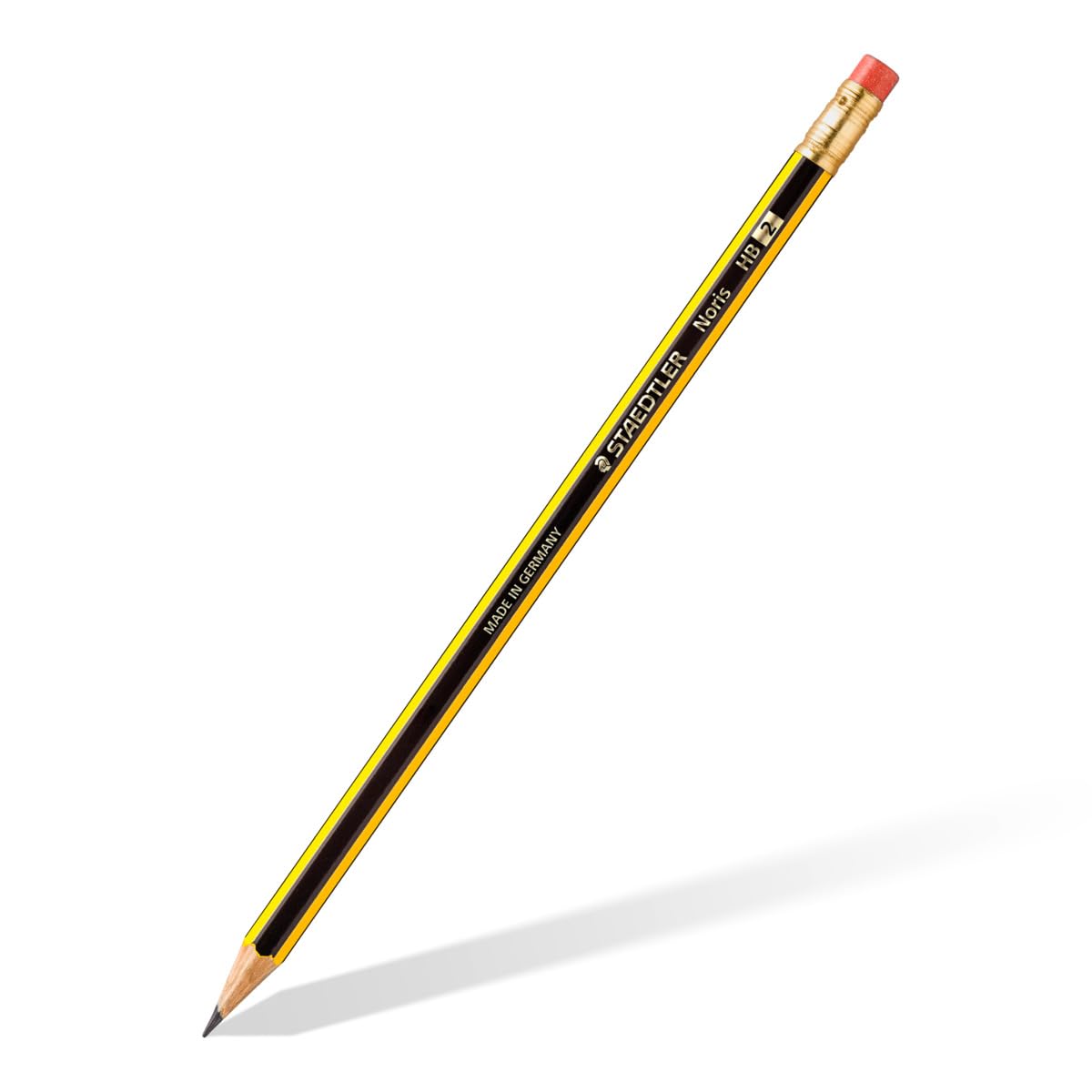 STAEDTLER Set di matite con gommino – 20 matite HB in legno riciclato – Superficie soft antiscivolo nel design Noris – Set di scrittura resistente con gomma priva di PVC e lattice