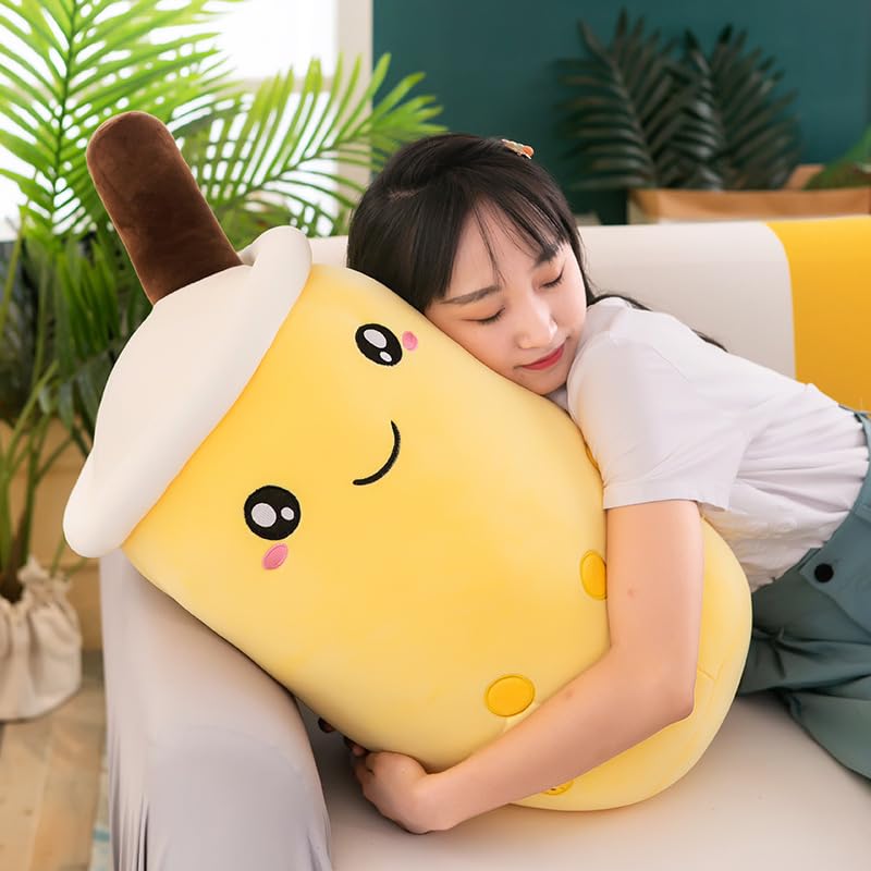 Niedliche Milchtee-Figuren PlüSchtier, Boba Tea Kuscheltier Stofftier, Geschenk FüR Kinder (70cm,Rosa-B)