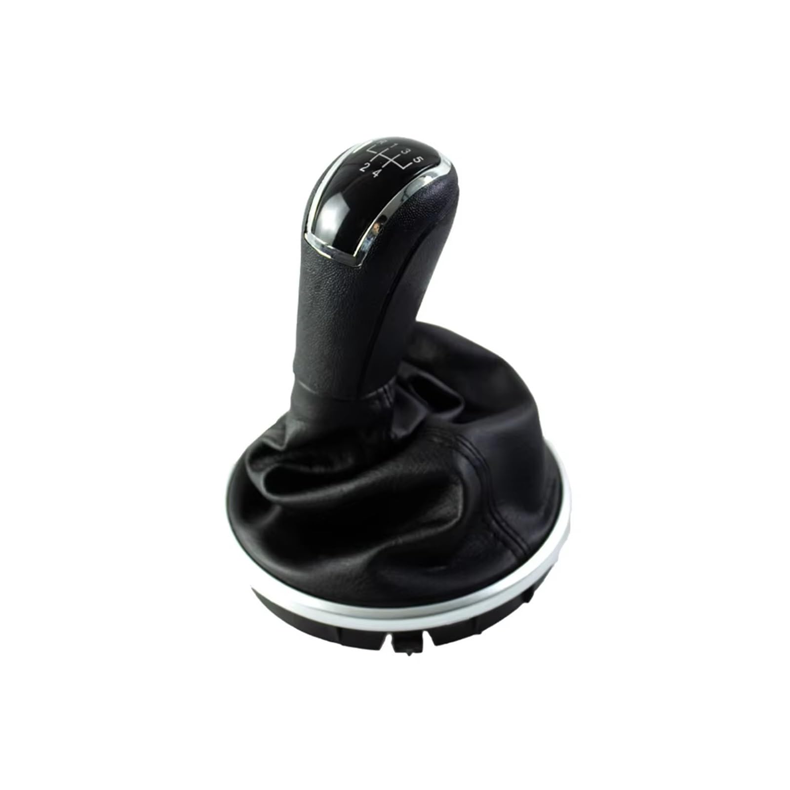 Hguvsjd One Color Car Shift Gear Knob For Skoda For Fabia 2 2007-2010 For Roomster 2006-2010 5 Speed Gear Shift Knob With Leather Gaiter Boot Cover Transmission Shifter Lever