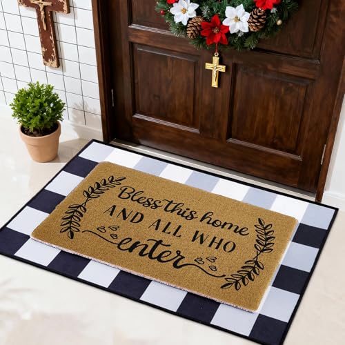 Alfombrillas cristianas de bienvenida 2 piezas 24x32 pulg. miniatura 1