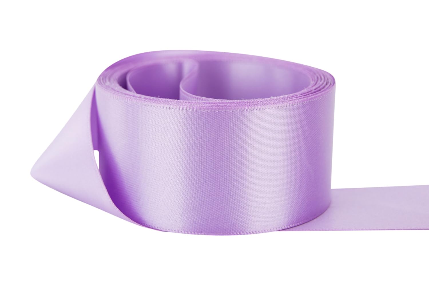 Ribbon Bazaar Double Faced Satin 7/8 inch Lilac 25 Yards 100% Polyester Ribbon