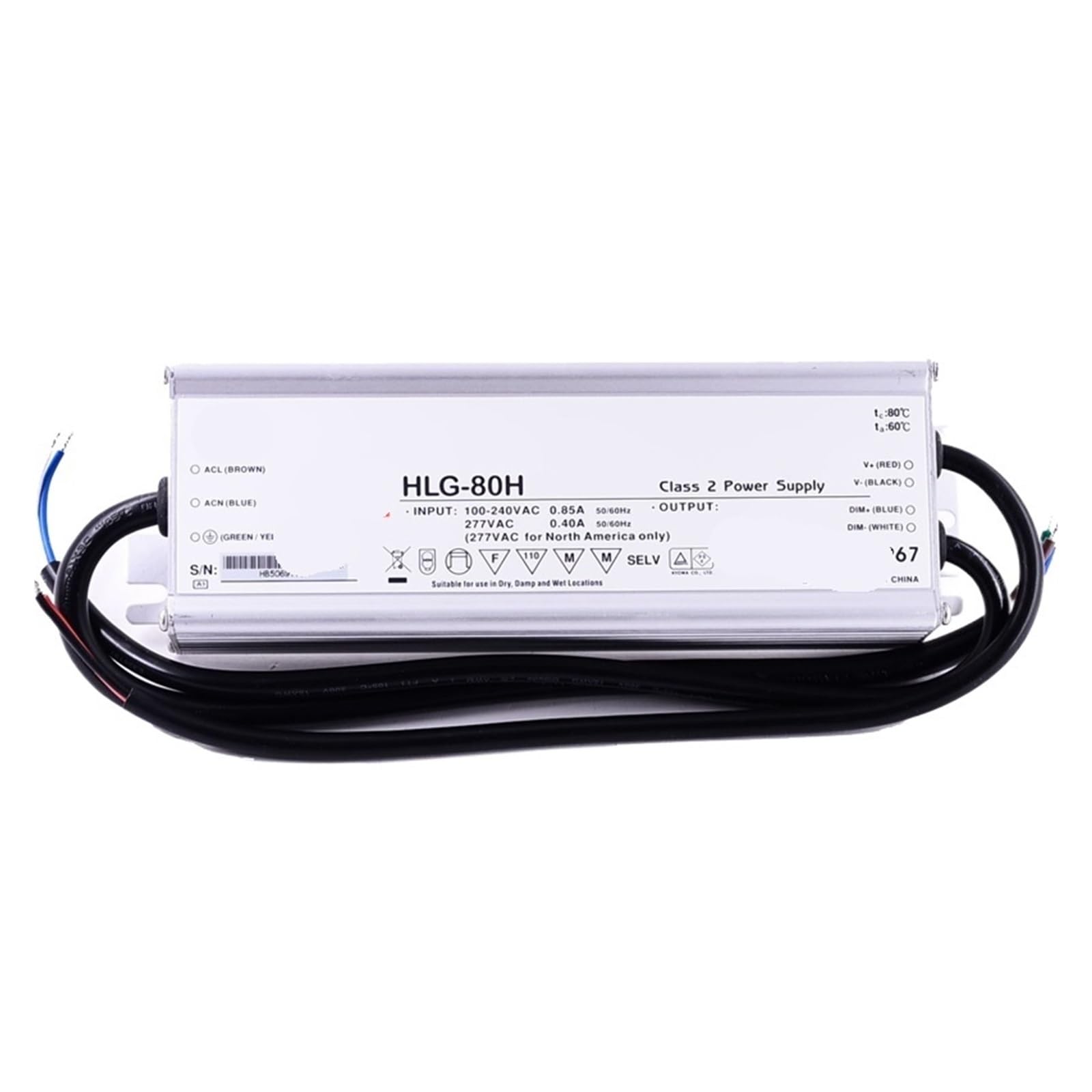 HLG-80H-36 80W Constant Voltage Constant Current LED Driver
