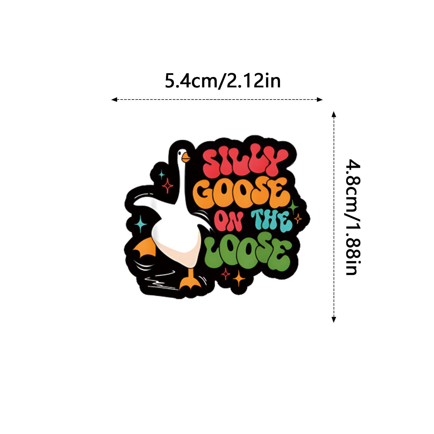 Confezione da 120 adesivi a forma di oca sciocca, in vinile, impermeabili, per bottiglie d'acqua, laptop, telefono, skateboard, scrapbooking, regali per bambini, adolescenti, adulti, fan per feste