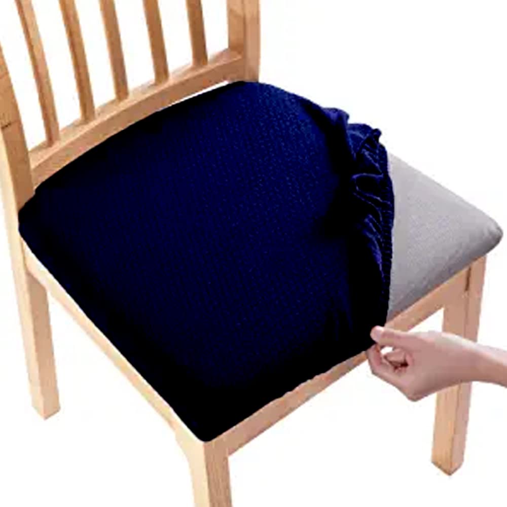 Non-Slip Stretchable Dining Office Chair Patio Cushion Bar Stool Seat Cover Protectors Washable - Royal Blue