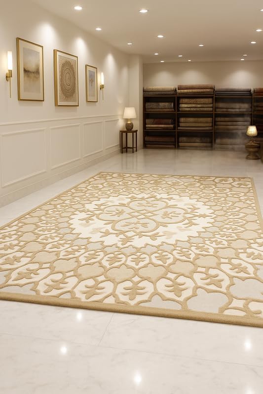 Image of Luxurious Tufted Woolen Carpet Collection Size 10 X 12 Feet (Color-Multi)