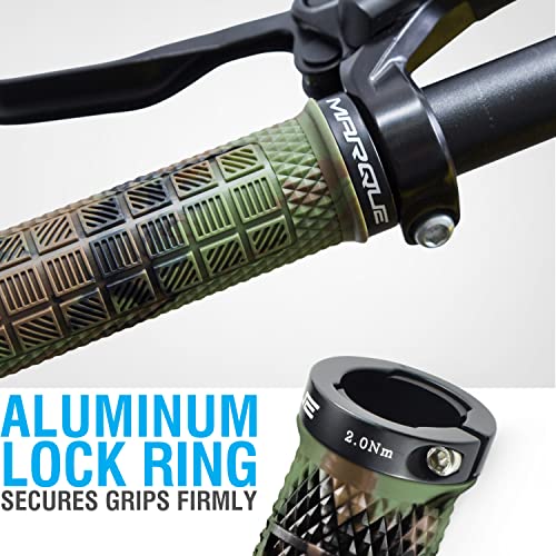 MARQUE Grapple Manoplas MTB para Bicicleta de Montaña con Collarín de Fijación Única para Manillar, para BMX, E-Bike, Scooter, Beach Cruiser y la mayoría de Bicicletas para Adultos, Antideslizantes y Cómodas miniatura 3