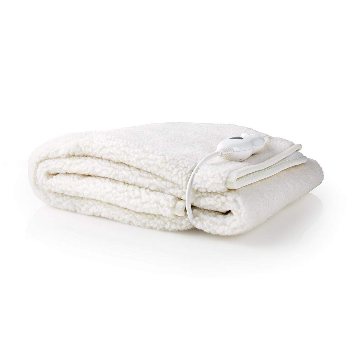 NEDIS Edredón eléctrico | Manta | 1 Persona | 150 x 80 cm | 3 ajustes de Calor | Lavable | protección contra sobrecalentamiento | poliéster/sintético