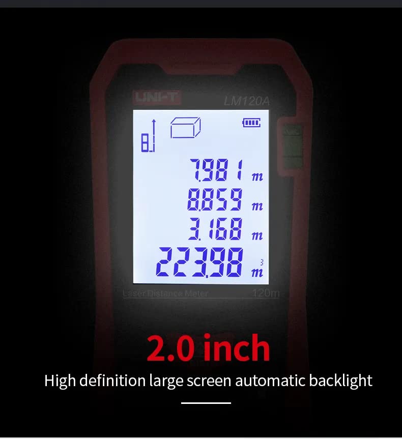 UNI-T Telémetro láser LM50A LM70A LM100A LM120A Medidor de distancia láser Digital Range Finder Cinta métrica LM40T LM60T Cinta métrica láser