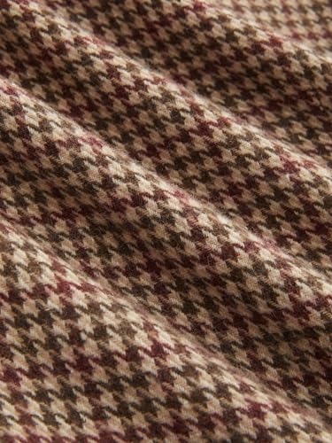 CIDER Dresses for Women Mini Dress Houndstooth Dress Boat Neck Dress Belted Short Dress Women's Casual Dress4