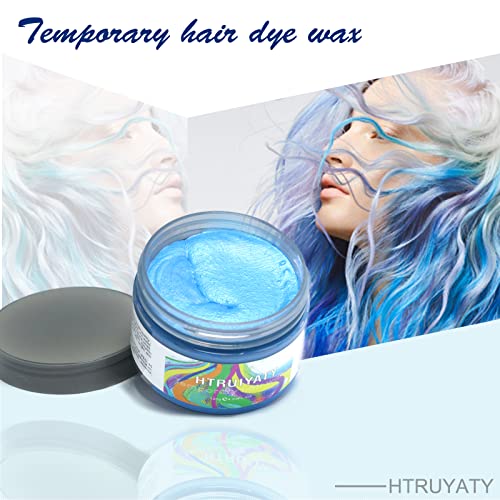Temporary Blue Hair Color Wax,Natural Hair Spray Color Washable For Kids Women Men For Dark Light Hair Hairstyle Cosplay Halloween Party Christmas Diy Hairstyle #TOP3
