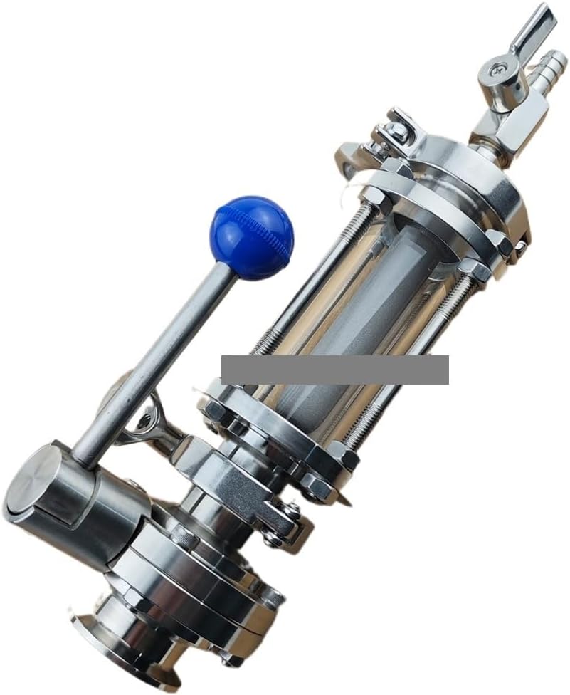 1.5" Tri Clamp Sight Glass Inline Stainless Steel Aeration Carbonation Stone ，with Valve Switch Beer Device