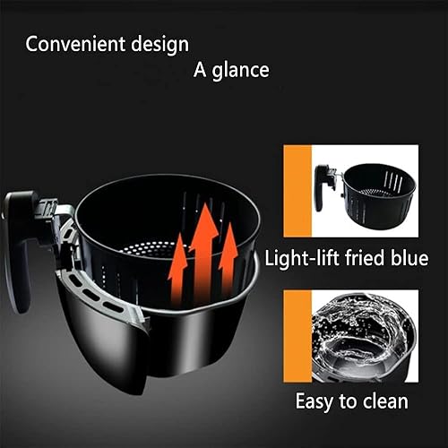 Miniatura 6 de Freidora de aire multifunción sin humos de la máquina automática de papas fritas bajas en grasa de alta capacidad para el hogar