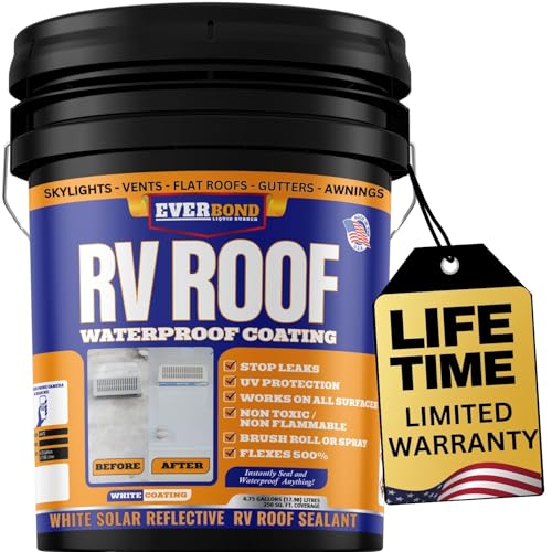 Everbond Liquid Rubber RV Roof Coating - Roof Sealant for Ca...