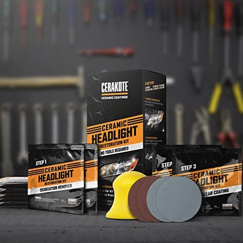 CERAKOTE® Ceramic Headlight Restoration Kit – Guaranteed To Last As Long As You Own Your Vehicle – Brings Headlights back to Like New Condition - 3 Easy Steps - No Power Tools Required 8 CERAKOTE® Ceramic Headlight Restoration Kit – Guaranteed To Last As Long As You Own Your Vehicle – Brings Headlights back to Like New Condition - 3 Easy Steps - No Power Tools Required