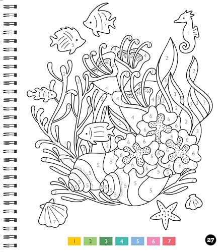Publications International Brain Games - Color by Number - Large Print: Ocean