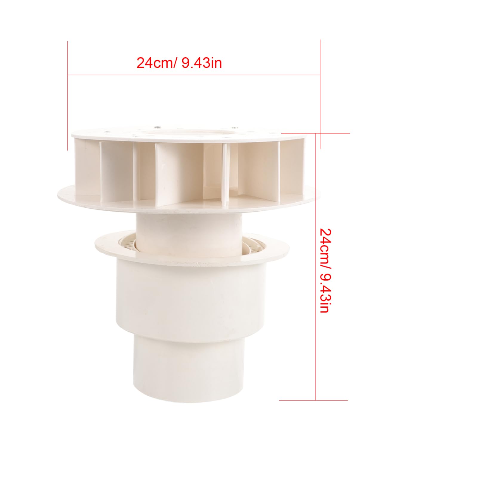 Uonlytech Filtro Colador de Bajante de Canalón Pvc Blanco Sifón para Desagüe de Bajante que Previene Inundaciones y Rebosamientos en Drenaje de Agua de Lluvia