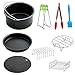 Produktbild Kowth 8" Universal Heißluftfritteuse Friteuse accessoires voor alle standaard-luftfrittierer XXL 5,2 Liters- 9 Stücke.