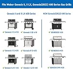 Stanbroil Grille de cuisson en fonte pour Weber Genesis II et Genèse II LX 400 Series Grills à gaz - Grille de grille pour Genesis 2022 Genèse E-435, Genèse S-435, Genèse SPX-435, Ensemble de 3