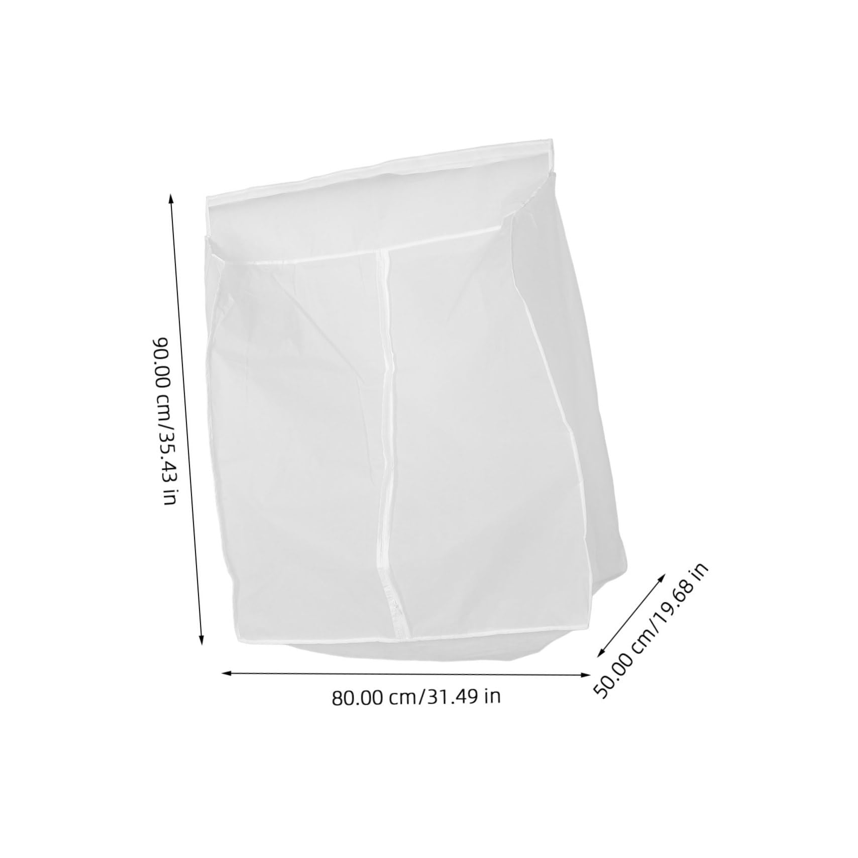 INOOMP Funda Protectora para Ropa 50x80x90 Cm, Bolsa Colgante Translúcida, Material Resistente, Reutilizable y Plegable, Adecuado para Armario y Viaje, Cubierta Antipolvo para Prendas