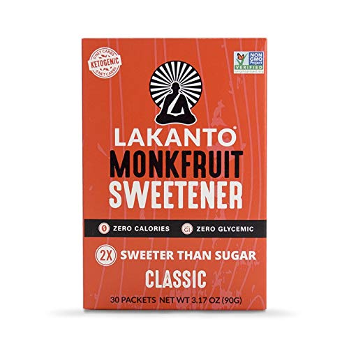 Lakanto Sugar Free Classic Monkfruit Sweetener, 3.17 Ounce - 30 per pack - 8 packs per case., 3.17 Ounce (Pack of 8)