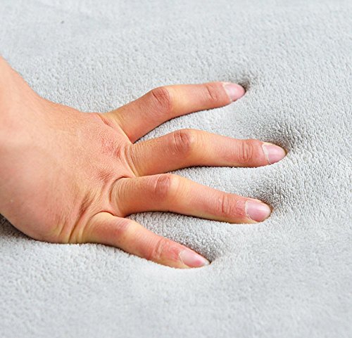 LEHOUR Verdikt koraal fluwelen tapijt voor kinderen, kruipdeken, zachte tatami tapijten voor kinderen, antislip vergroten, speelmat (grijs, 200 x 200 cm) - Afbeelding 5