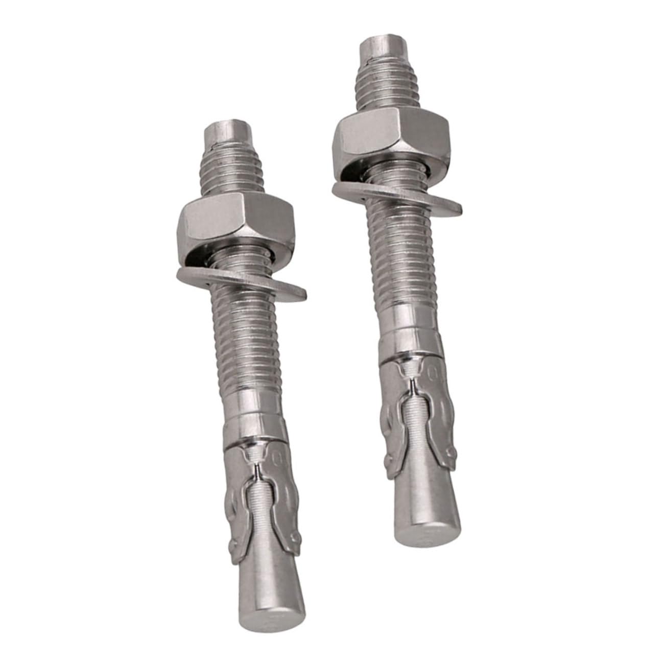 Unomor 2pcs Wedge Anchors Heavy Duty Stainless Anchors Heavy Duty Mounted Stainless Concrete Concrete Wall Screws Expansion Screw 304