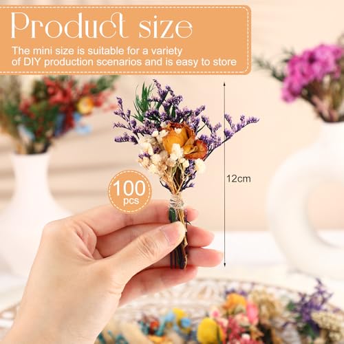 100 Mini Ramos de Flores Secas Boho para Manualidades miniatura 3