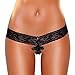 Produktbild Electric Hustler Damen Tanga aus Spitze, mit Perlen, stimulierender Vibrator, dehnbarer Stoff, Unterhose (1 Stück, nur Handwäsche)