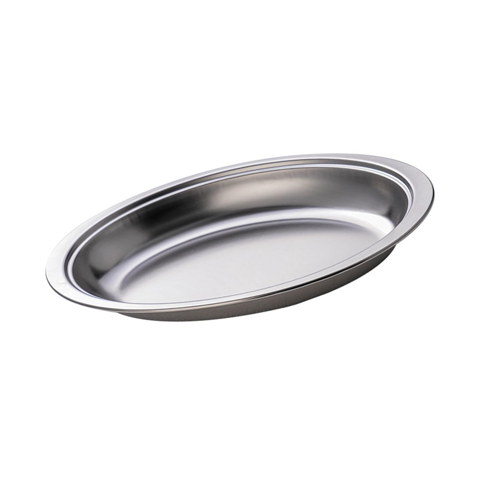Stainless Steel Fish Tray Oval Platter for Steaming Appetizers Multifunctional Serving Plate for Restaurant Stainless Steel Fish Tray