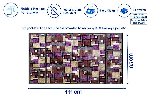 Image of Stylista Refridgerator top Cover Suitable for Samsung RT34C4522B1 /HL, 301 Liter Fridge, Dimension (WXD) 65x111 CM, Seamless Pattern Magenta