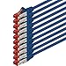 Produktbild 1aTTack.de Netzwerkkabel Cat 6 (0,25m - blau - 10 Stück) Ethernetkabel Cat Kabel Lankabel Cat6 (SFTP PIMF) doppelt geschirmt Patchkabel Set 1000 Mbit/s Internet DSL Anschluss Router Computer