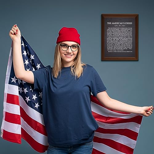 The American’s Creed - Patriotic American Wall Art Sign Decor - This Rustic Vintage Typographic Wall Poster Print Is Ideal For Home, Office, & School Patriotic Wall Decor Unframed -11X14" #TOP3