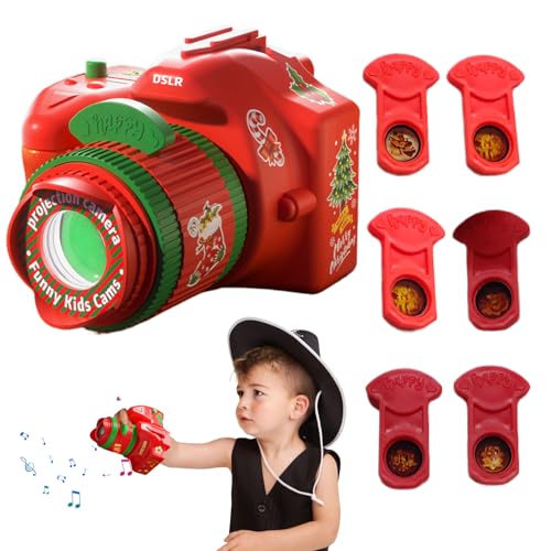 Cámara de proyección de educación temprana para niños del año de la serpiente: juguete de aprendizaje portátil, proyección de luz interactiva, ayuda divertida para viajar fácil | Regalo navideño Niños