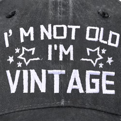 Image of Embroidered Baseball Cap for Women Men Vintage Adjustable Washed Distressed Denim Baseball Hat