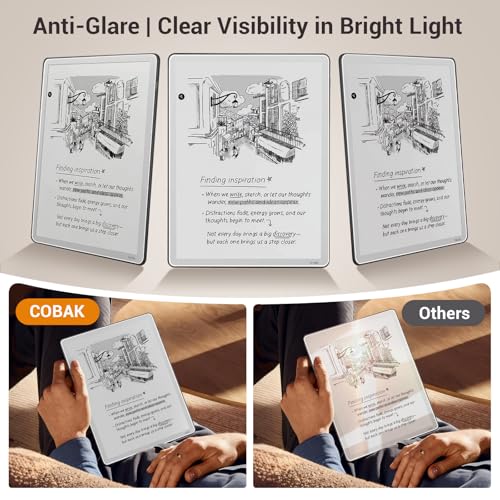 Image of CoBak 3 Pack Anti-Glare Matte Screen Protector for 11 inch Kindle Scribe 3rd Generation 2025, Kindle Scribe Colorsoft - High Clarity, Fingerprint Resistant, Anti-Bubble PET Film