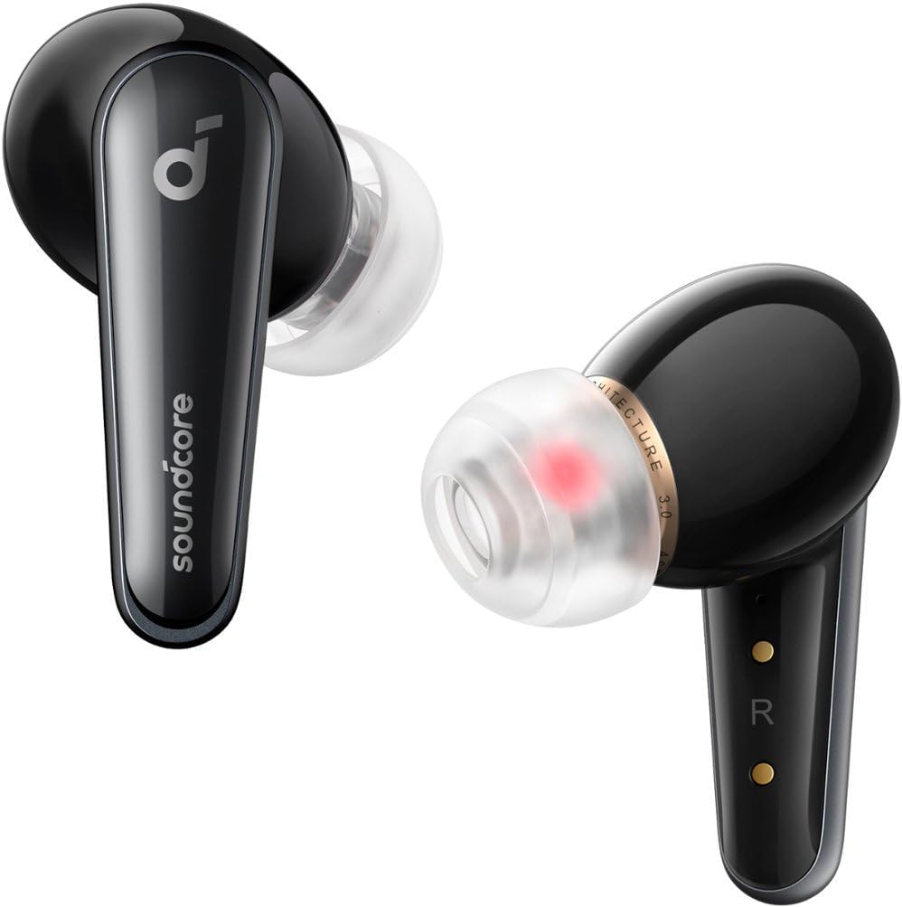 soundcore by Anker Liberty 4, Noise Cancelling Earbuds, True Wireless Earbuds with ACAA 3.0, Dual Dynamic Drivers for Hi-Res Premium Sound, Spatial Audio with Dual Modes, Heart Rate Sensor (Renewed)