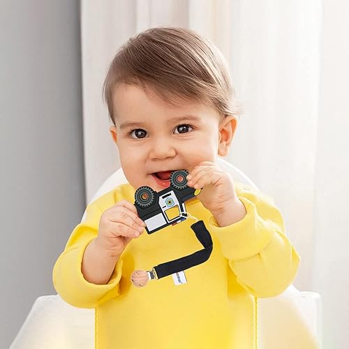 Miniatura 6 de AmazingM Juguete de silicona de grado alimenticio para bebés con soporte para chupete juguetes para aliviar el dolor de dentición juego de regalo