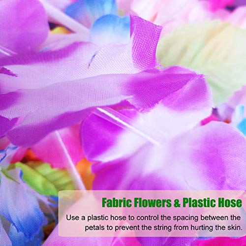 50 Pcs Hawaiian Leis Tropical Party Decorations Luau Party Supplies Moana Holiday Wedding Beach Birthday Garland