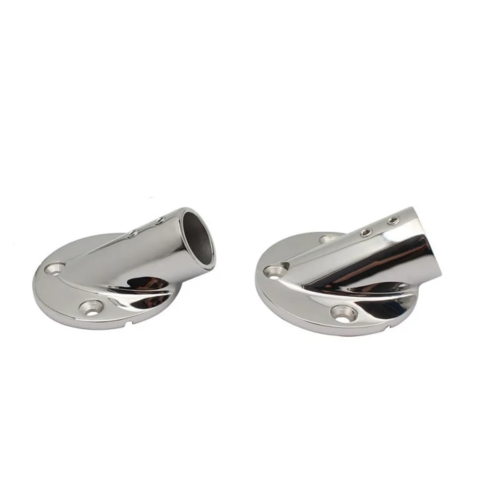 2PCS Yacht Barca Marine 30 Gradi in Acciaio Inox 316 Rotonda Guida di Base 22 Millimetri 25 Millimetri Tubo Rail Corrimano Raccordi connettori