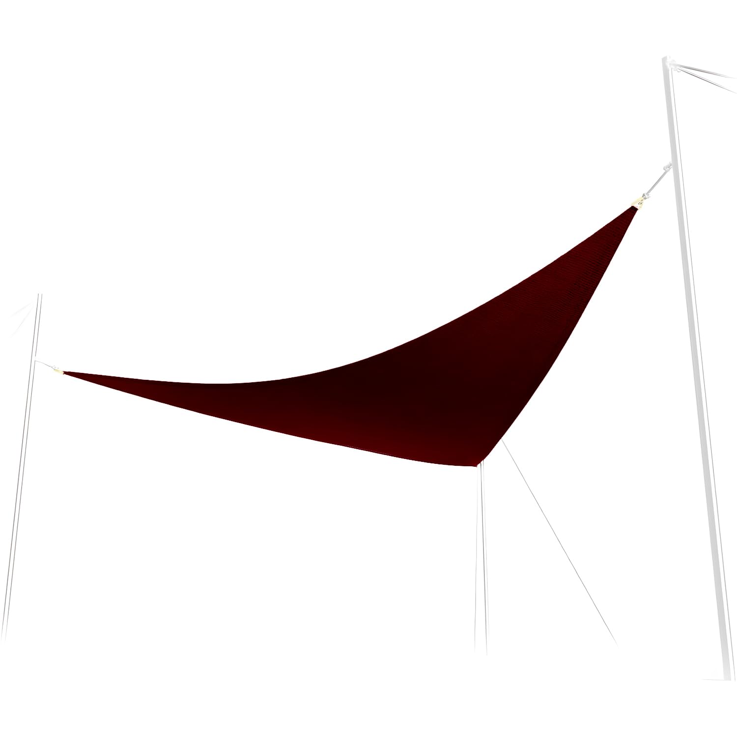 Tenda a Vela Parasole Triangolare Impermeabile 3x3x3m Bordeaux - Ideale per Creare Zone d'Ombra in Giardino, Terrazzo o Balcone - Protezione dai Raggi UV e Pioggia - Facile da Installare