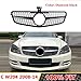 LSYBB Abs Grille Avant Convient pour Mercedes Classe C W204 Calandre Diamant C180 C200 C300 C250 C350 2008-2014 sans EmblèMe,Black