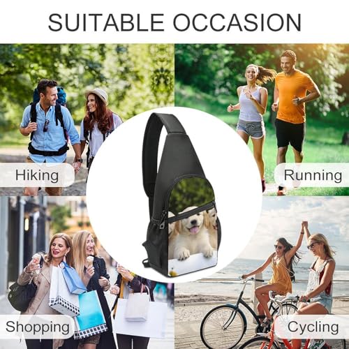 Morrales tipo Sling con Golden Retriever para viaje y trekking miniatura 6