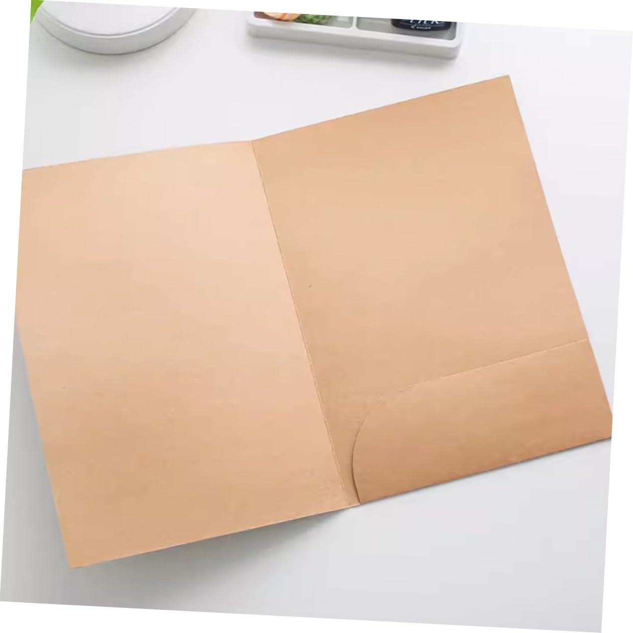 HOMSFOU 10pezzi Cartella Portadocumenti in Carta Kraft Da Pieghevoli Con Singola Resistenti e Organizzative Per Quotidiano