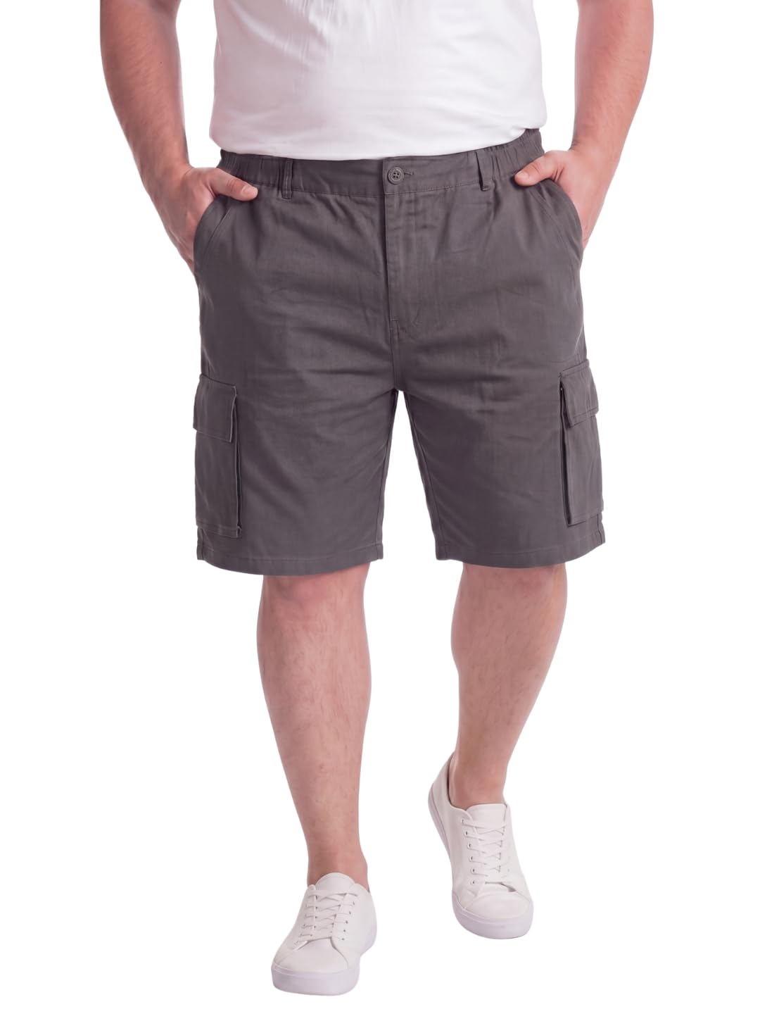 UNSTD Men Plus Size Cotton Cargo Shorts | Airmax Comfort Multi Pocket Shorts for Men | Casual Summer Wear | Sizes 3XL–9XL-picture-11