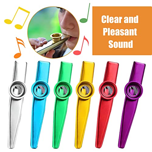 Kazoos Instrument 42 pcs Kazoo Métal Instruments 6 Pièces de Couleurs Différentes De Musique en Métal Kazoo Alliage… - Les Beatles, Paul McCartney, John Lennon, RIngo Starr, George Harrison Kazoos Instrument 42 pcs Kazoo Métal Instruments 6 Pièces de Couleurs Différentes De Musique en Métal Kazoo Alliage… – Image 3