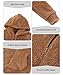 RISISSIDA Women Fleece Jacket Faux Fur Sherpa Short Coat with Hood Fall Spring Fuzzy Fluffy Furry Plush Lightweight Transitional Zip Up Hoodie Camel M