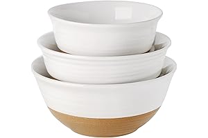Hasense Ceramic Mixing Bowl Set: Versatile, Nesting Bowls for All Your Kitchen Needs