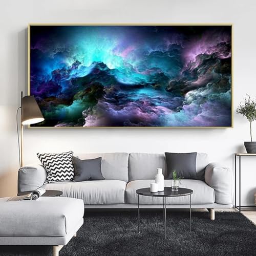 Impressions sur toile nuages colorés pour illuminer un salon sombre