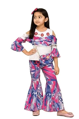 CHRYSANTHEM Adorable Baby Top & Bottom Set | Printed Casual pink 6-7 years