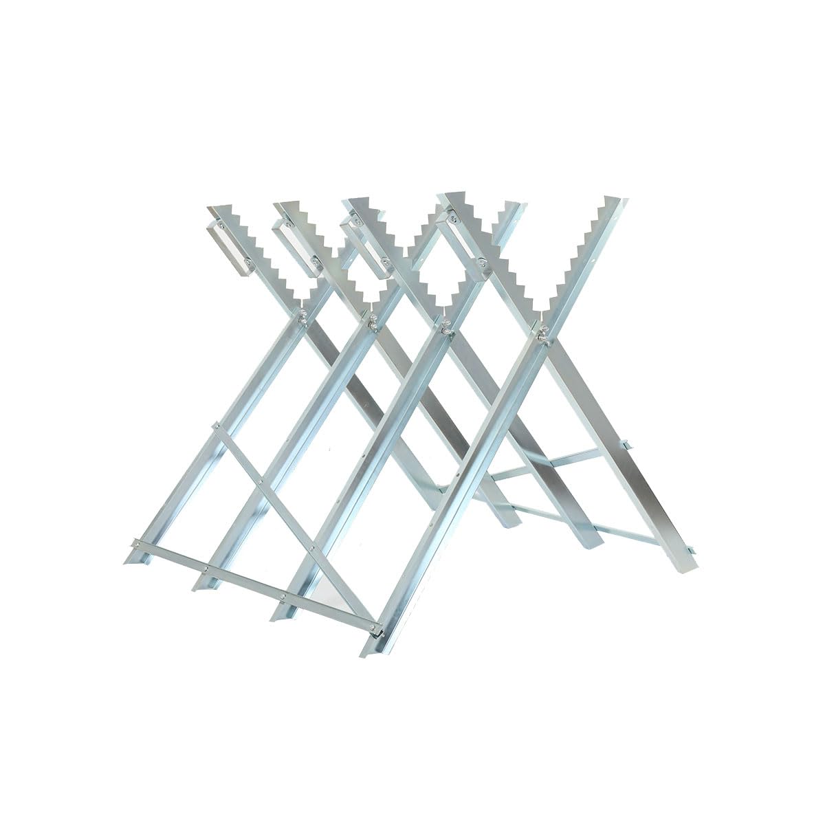 L-home Chainsaw Saw Horse Log Holder Metal Cutting Stand Wood Saws Foldable Sawhorse 150 kg Load for Logging Sawing Forestry Workshop